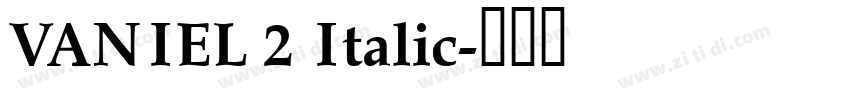 VANIEL 2 Italic字体转换